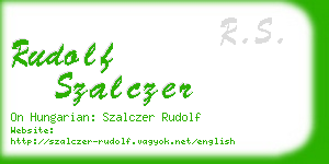 rudolf szalczer business card